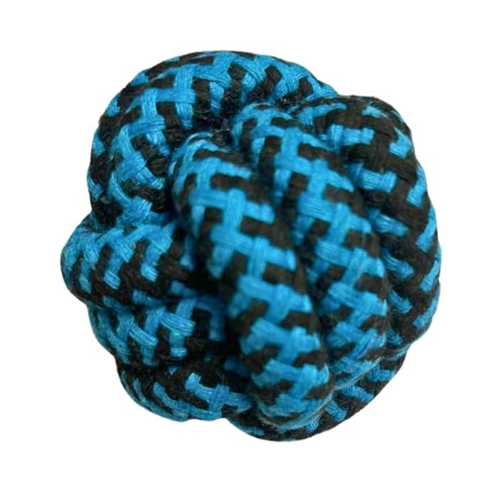 Image of Cotton Rope Balls for Dogs and Pets |Puppy Toys Small Rope Balls for Teething |Durable Chew Cotton Rope Balls |Pet Friendly Washable Dog Toy Rope Ball for Small and Medium Dogs (Blue)