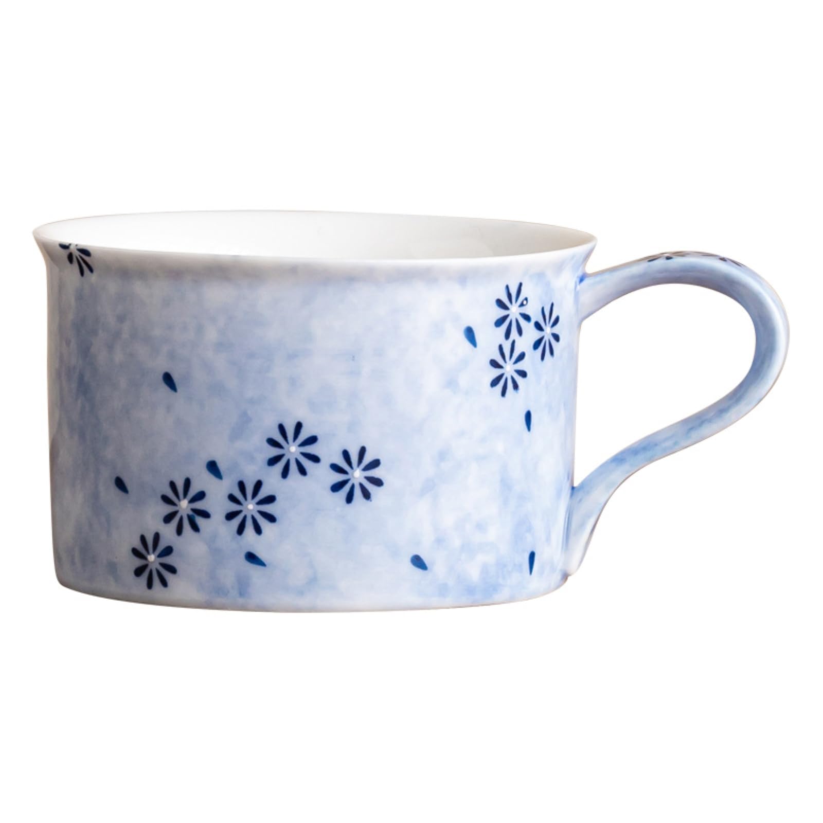 246 ml/8 uncji czysty ręcznie malowany niebieski ceramiczny kubek domowe biuro chiński wykwintny odporny na wysoką temperaturę - kubek do kawy [pudełko] -246 ml