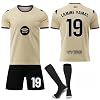 Generic Retro Barcelona Yellow Mud Color #9 Lewandowski #10 19 Lamine Yamal 14 Rashford Jersey Children 25/26 New Kids Boys Men's Football Jerseys Sport Soccer T-Shirt Shorts Socks Outfit