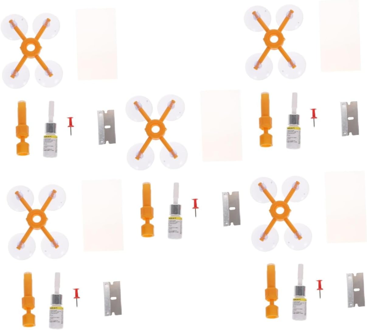 VICASKY 5 Sets Automotive Windshield Repair Kit Easy Apply Windshield Chip Repair Kit for Glass