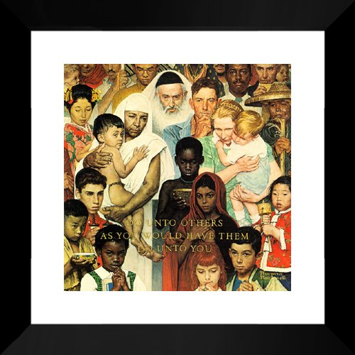 Do Unto Others 20x20 Framed Art Print by Norman Rockwell : Amazon.in ...