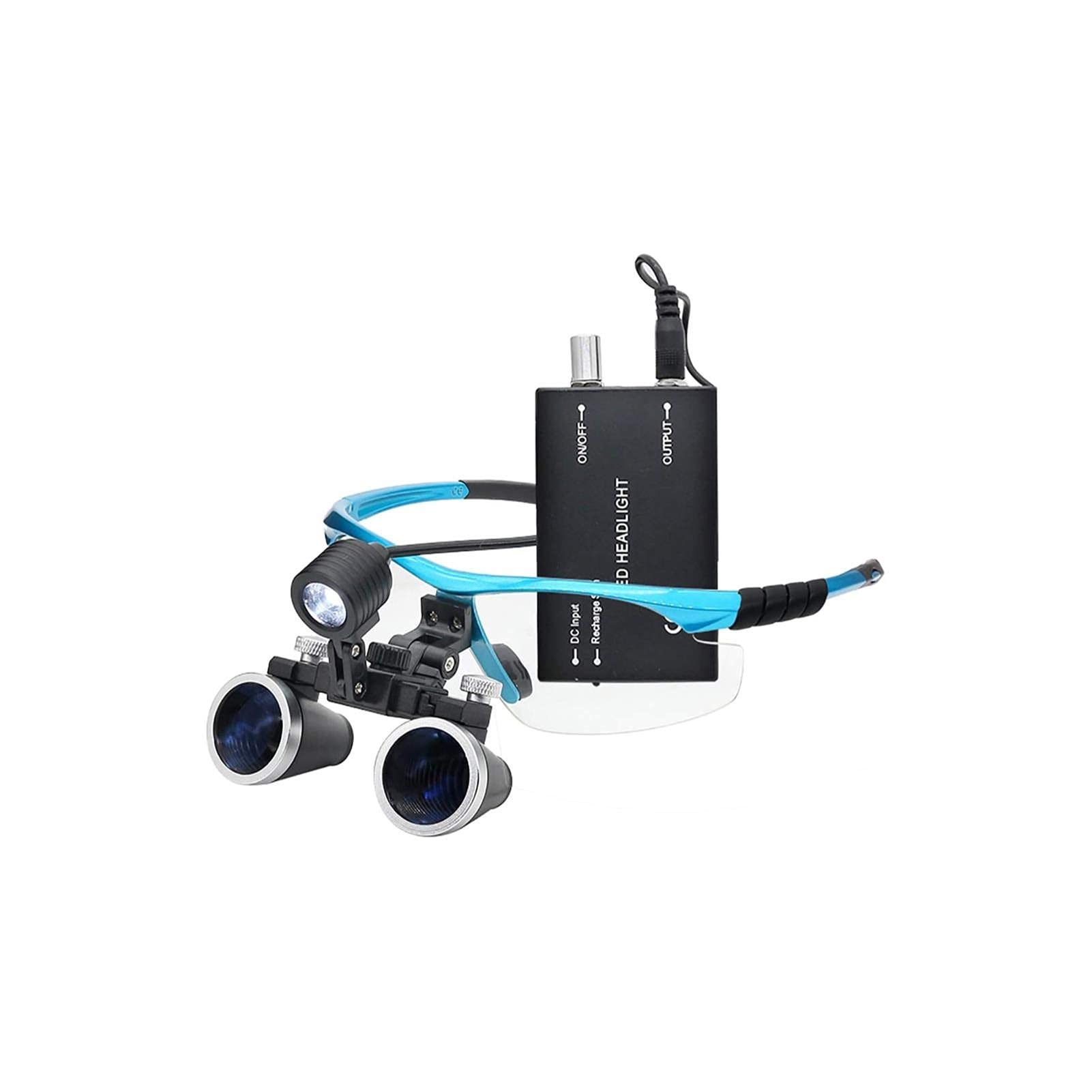 HTTGDGDH Loupes Head Mountlighted Magnifying Glasses Loupe 3.5X Operation Binocular Loupe With Led Headlight Magnifying Glasses 3.5X
