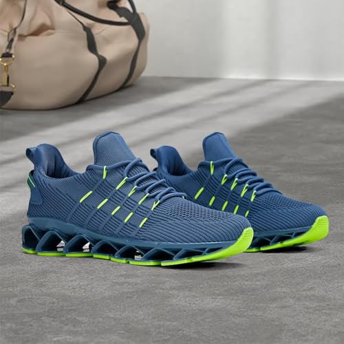 Image of Mens Slip On Walking Shoes Blade Non Slip Tennis Running Shoes Lightweight Workout Breathable Mesh Fashion Sneakers