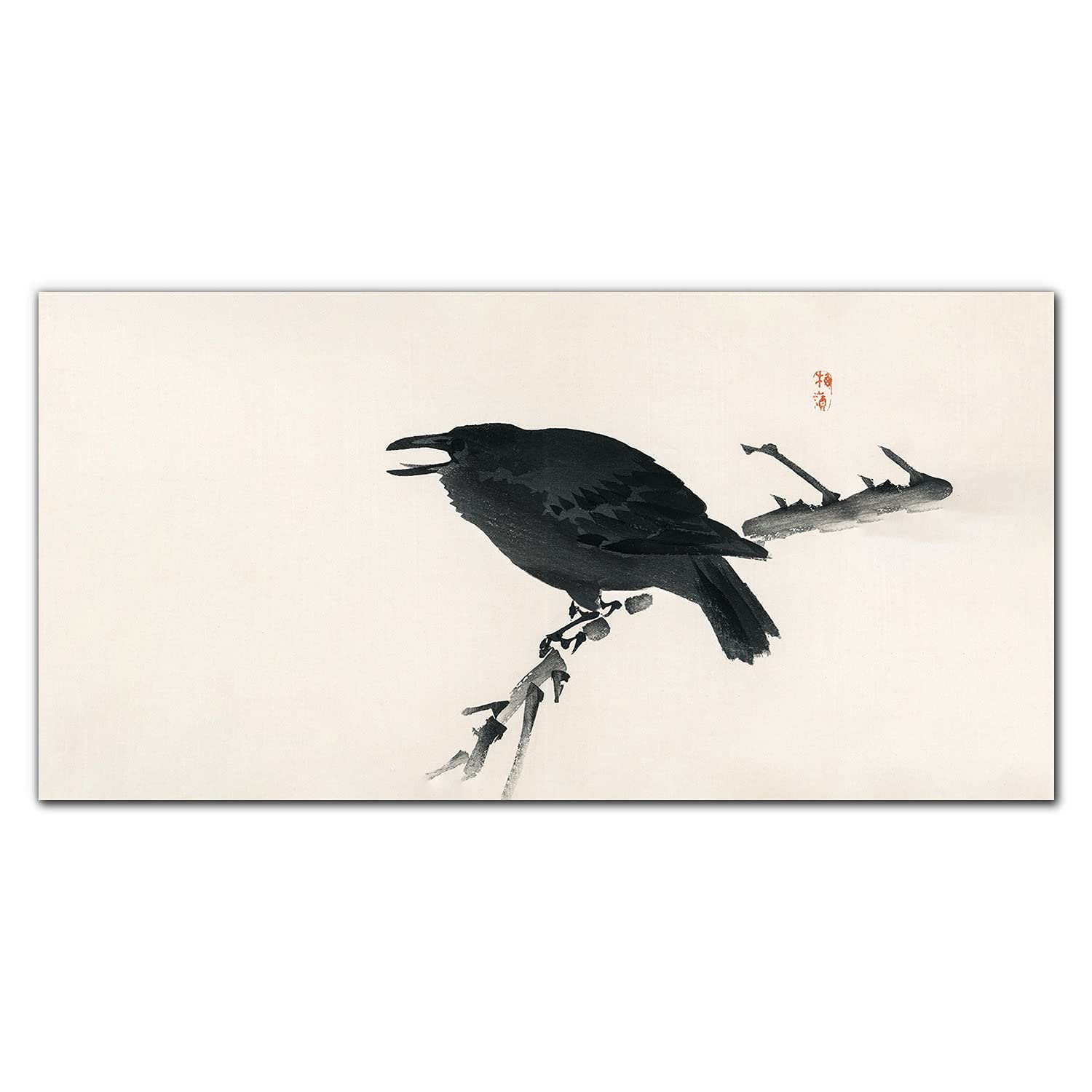 Protection murale adhésive en verre de sécurité motif Corbeau