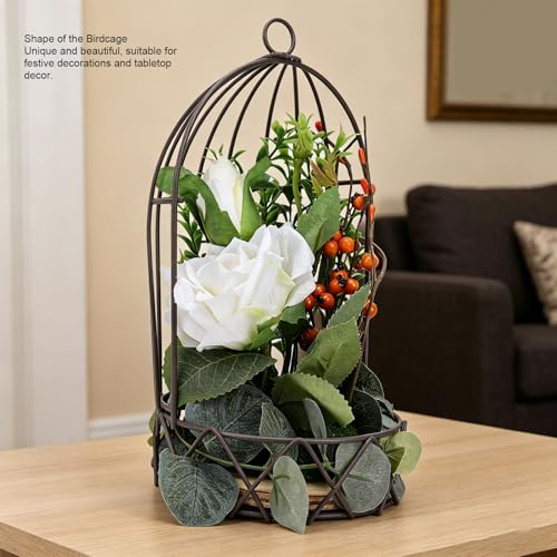 Cage à oiseaux décorative pour support de pot de fleurs sur balcon - 4