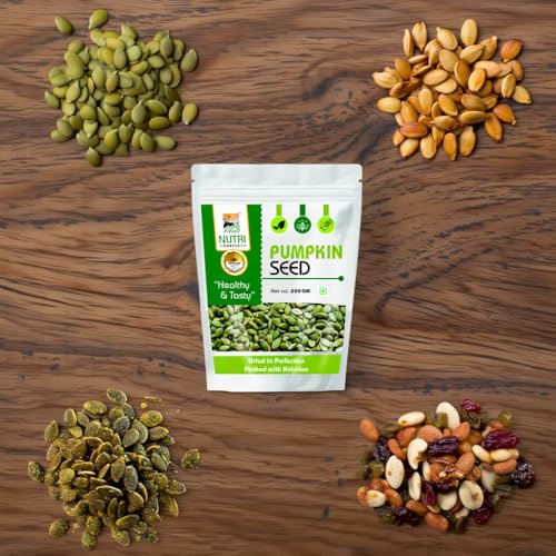 Image of NUTRI HARVEST Premium Pumpkin Seeds, Natural, Gluten-Free, Protein-Rich, Healthy Snack, 400g (2 * 200)