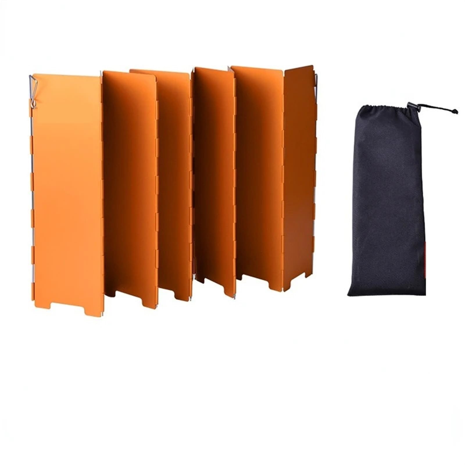 Parabrezza for fornello da campeggio in alluminio | 12 piatti multicolori: campeggio escursionismo zaino in spalla picnic stufe a legna a gas(12 Plates Orange)