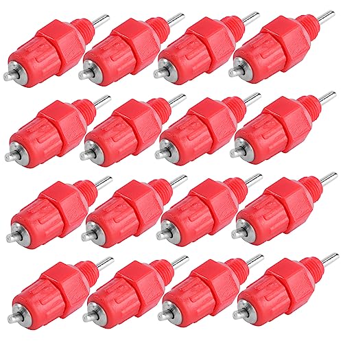 Gogogmee 25Pcs Automatic Chicken Water Feeder Nipples for Poultry Durable and Drinker System Screw Style for Easy Installation Chicken Coop Ducks and Game