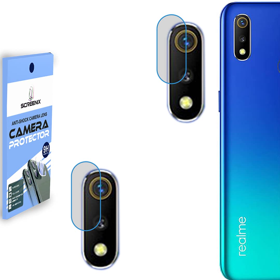 Screenix™ (Pack of 2) REALME 3 Camera Lens Protector Camera Guard [Flexible Polycarbonate Material] with Easy Installation Kit