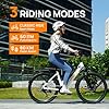 URLIFE 26" Electric Bike for Adults, Mountain Bike with LCD Display, 36V 13AH Removable Battery 250W Powerful Motor, 7-Speed Derailleur 80KM Max Range Ebike Commute MTB BLACK #4