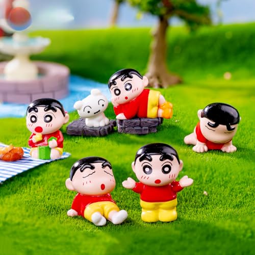 Image of Shinchan Cartoon Miniature Resin Figurines for Home Decor & Car Decor | Cute Idols for Christmas, New Year, Birthday & Valentine Gifting | Gift for Couple, Girlfriend, Boyfriend, Kids & Thanksgiving