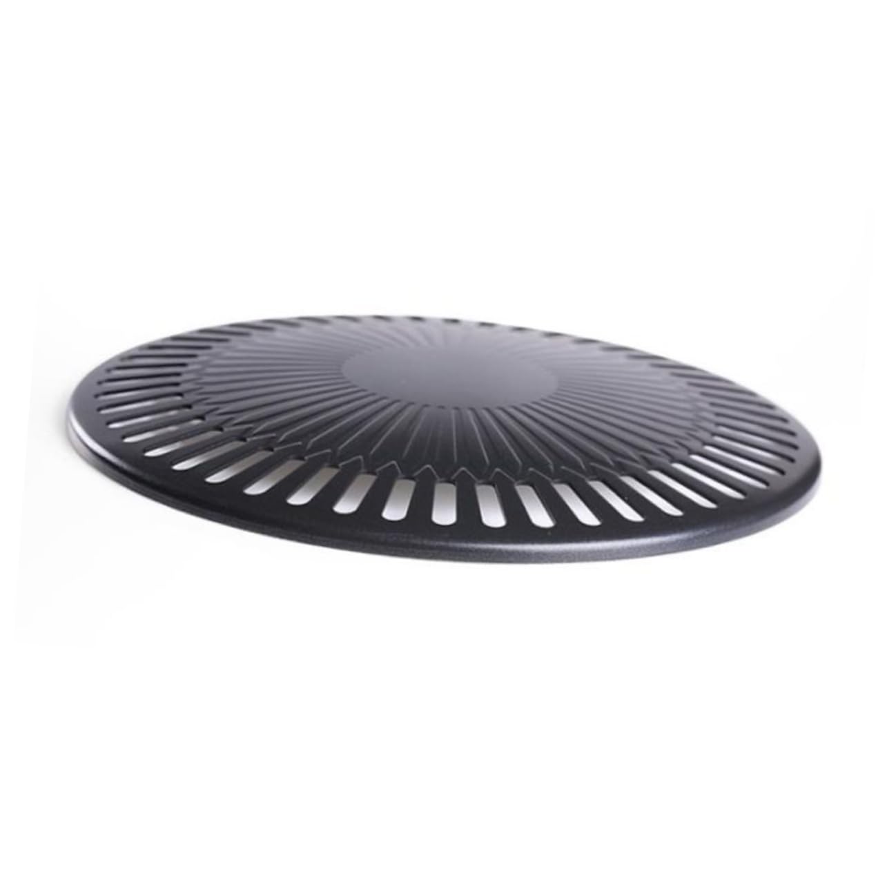 2 Teglie per Barbecue Rotonde Antiaderenti in Ferro, 2 Set, per Grigliata in Giardino e Weekend, Distribuzione Uniforme del Calore