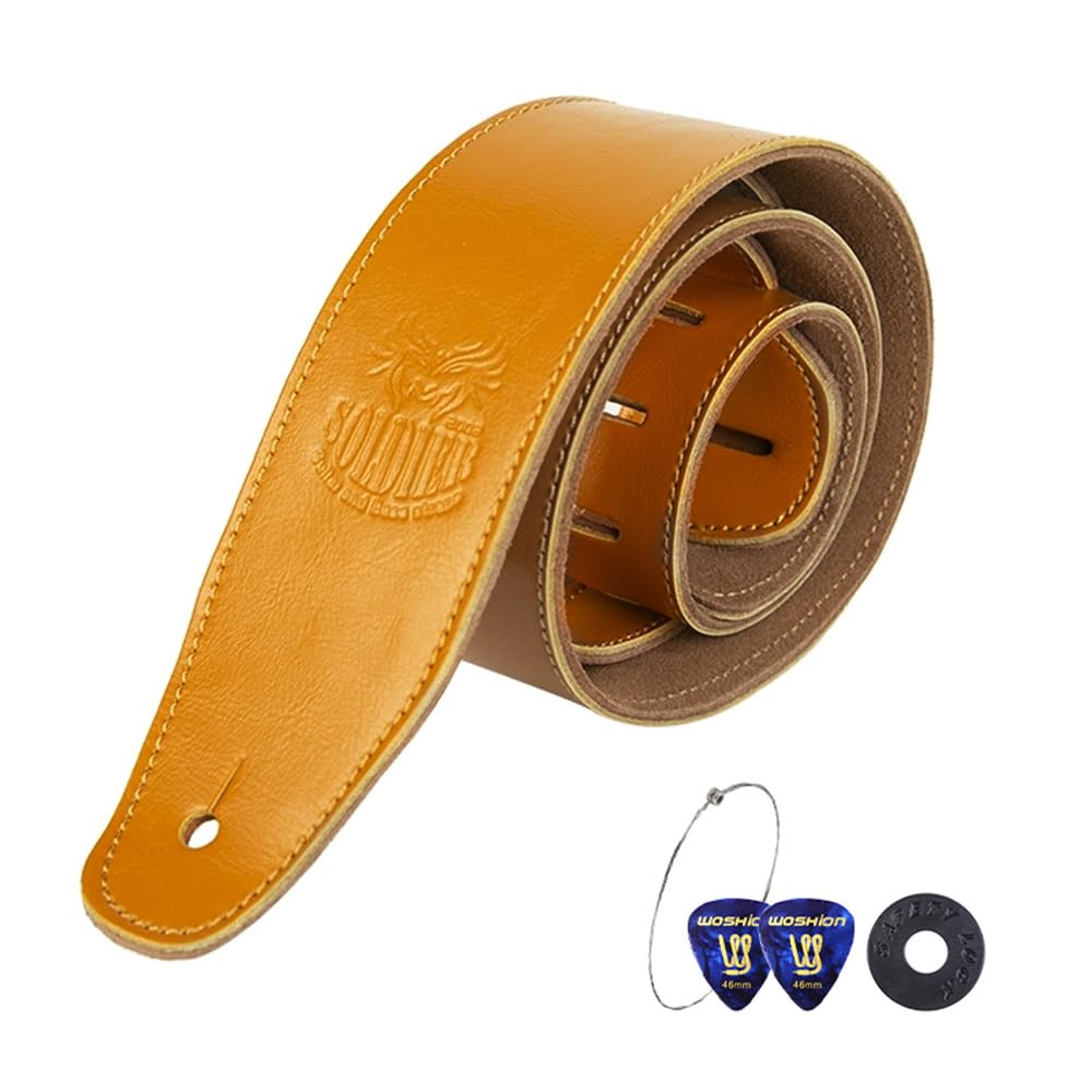 Amazon | [GIMI] 高級本革ギターストラップ 牛革 レザー 快適 耐久性