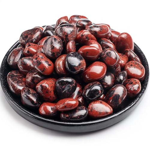 Image of Mahogany Obsidian Healing Crystal Stone Set - 24 Pieces, 0.6 inch Natural & Polished Stones for Healing, Meditation, Reiki, Chakra, Crafting & Decoration