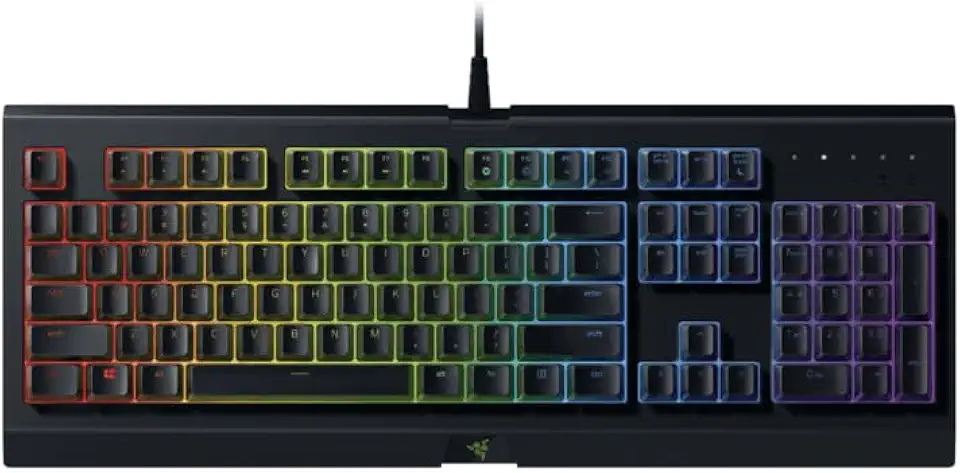 Razer Teclado para jogos Cynosa V2: iluminação Chroma RGB personalizável - teclas retroiluminadas individualmente - design resistente a derramamentos - funcionalidade macro programável - teclas multimédia dedicadas