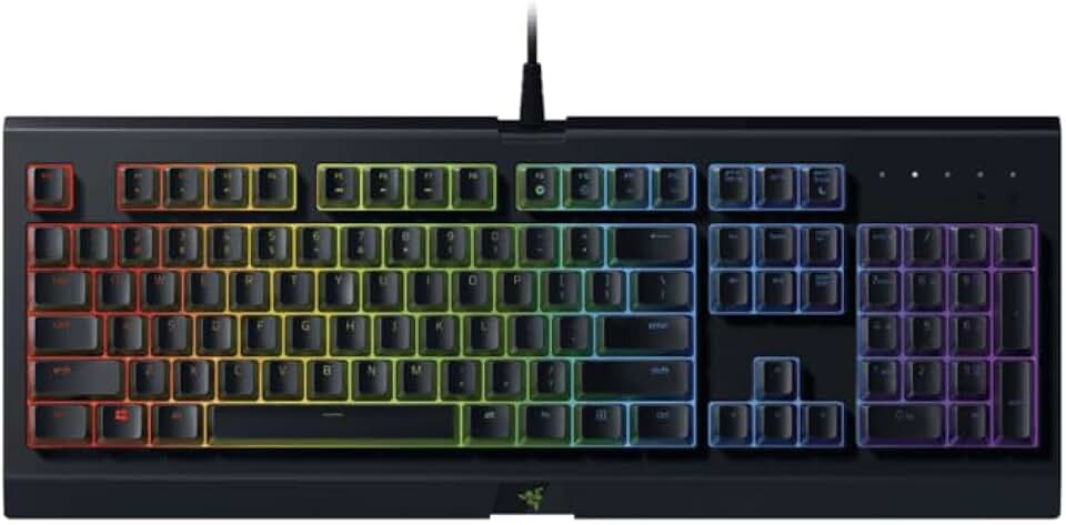 Razer Teclado para jogos Cynosa V2: iluminação Chroma RGB personalizável - teclas retroiluminadas individualmente - design resistente a derramamentos - funcionalidade macro programável - teclas multimédia dedicadas