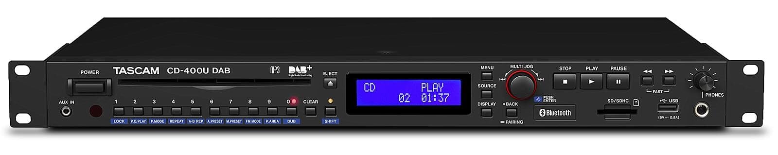 Tascam CD-400Udab Lecteur multimédia avec Tuner et récepteur Bluetooth Noir