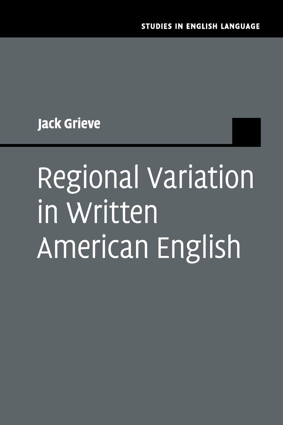 Regional Variation Written American English Jack Grieve Paperback 9781108712965
