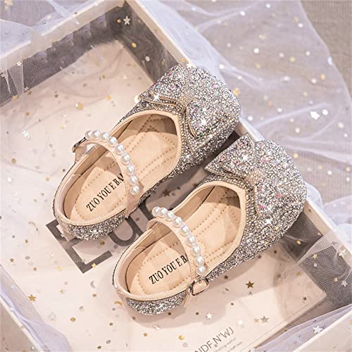 Kids Sandals Girls Classic Stretch Soft Leather Princess Dress Flat Fashion Personalized Buttery Feeling Rhinestones Shoes4