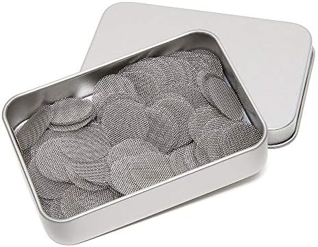200pcs Pipe Screens Stainless Steel Screens, Premium 3/4 Inch Pipe Screen with Metal Box