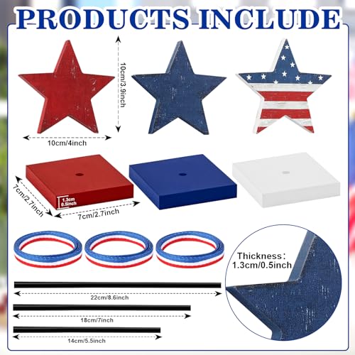 4th-of-July-Tiered-Tray-Decor-Wooden-Star-Set-3-Pcs-Memorial-Day-Table-Decorations-Rustic-Patriotic-Tabletop-Home-Decor-Red-White-and-Blue-Decorations-for-Home-Retro 4th of July Tiered Tray Decor Wooden Star Set 3 Pcs Memorial Day Table Decorations Rustic Patriotic Tabletop Home Decor Red White and Blue Decorations for Home Retro