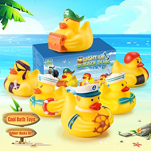 Bath Toys For Toddlers 1-3,Light Up Bath Toys Rubber Ducks,Toddler Bath Toys For 1 2 3 4 Year Old Boy Girl,Idea Birthday Gifts For Boys Girls Age 1-4,Fun Water Bath Toys Pool Toys Autism Sensory Toys #TOP1