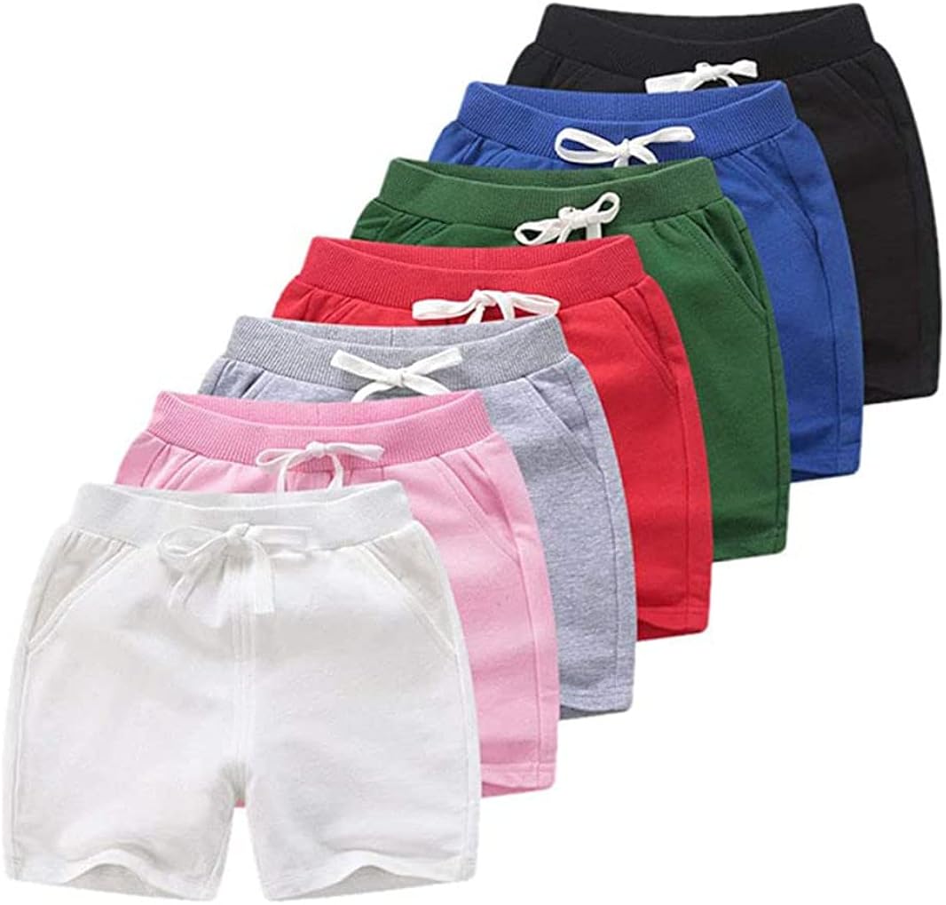 HDLEXD Unisex Baby Boys Girls Summer Solid Color Cotton Sport Jogger Shorts Casual Elastic Waist Active Shorts Pants: Clothing, Shoes & Jewelry