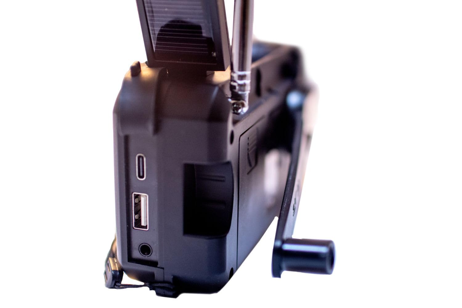 Renkforce RF-CR-300 Outdoorradio VHF  FM , Middengolf Noodradio Bluetooth Sd Oplaadbaar Zonnepaneel Handslinger Zak 2618046