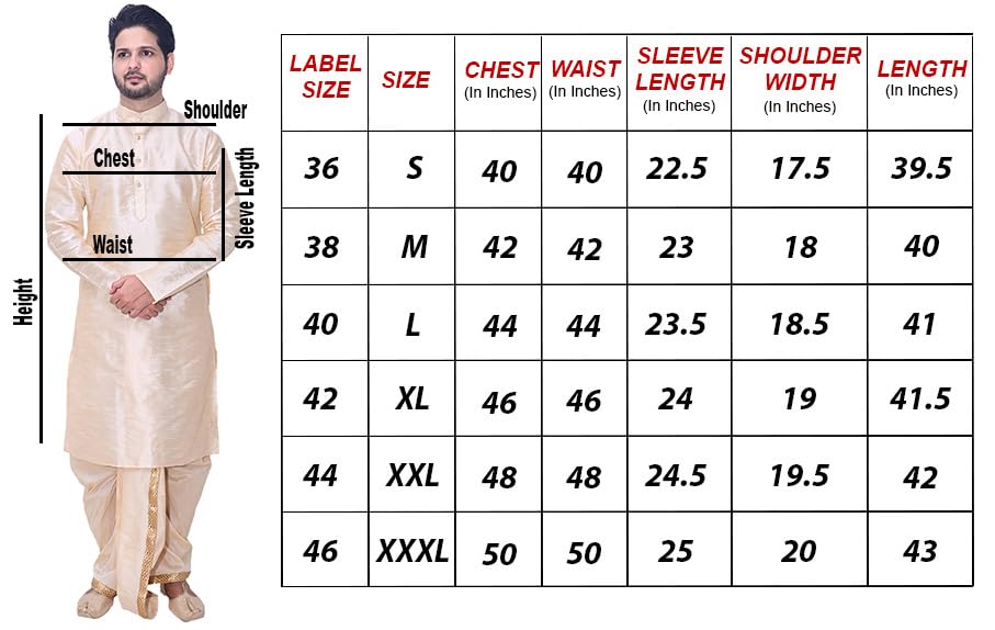 Image of Om Shubh Mangalam Men's Silk Ethnic Wear Dhoti Kurta Set For Wedding