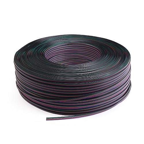 Cable de luz RGB 5050 conector 18 AWG, alambre eléctrico flexible de 5 pines para tiras LED 5m 7