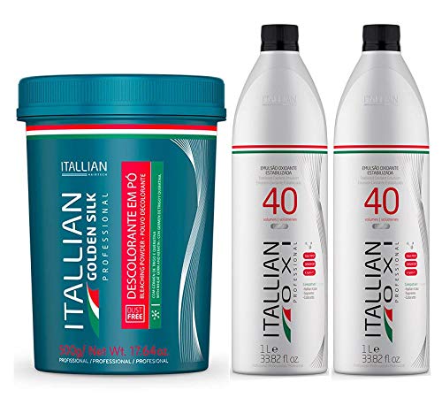 Kit Pó Descolorante Itallian Color Dust Free Profissional + 2 Ox 40vol