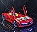 Car Bed for Boys - Racing Car Bed with Led Lights, Single Toddler Bed for Kids with Leather Cushioning, Red Kids Bed Frame with Remote Control Lights & Sounds for Kids, Boys & Girls - Opening Doors Car Bed for Boys - Racing Car Bed with Led Lights, Single Toddler Bed for Kids with Leather Cushioning, Red Kids Bed Frame with Remote Control Lights & Sounds for Kids, Boys & Girls - Opening Doors