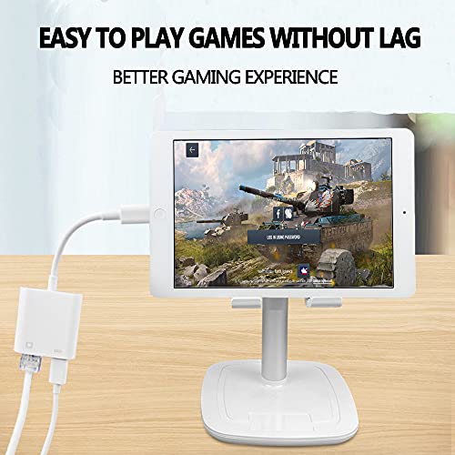 Lightning To Rj45 Ethernet Lan Network Adapter With Charge Port For Select Iphone,Ipad Models 100Mbps Charging Plug And Play #TOP4