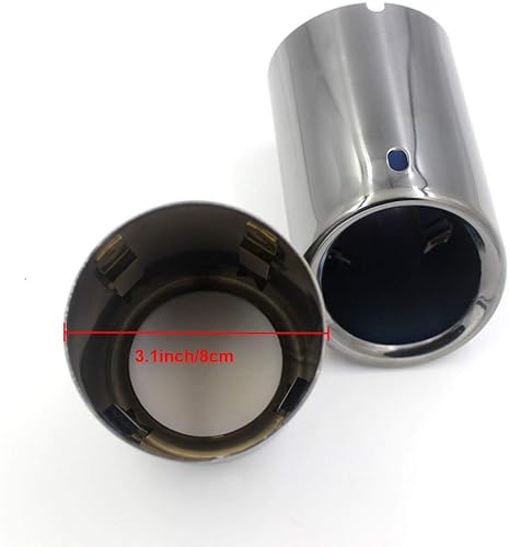 Miniatura 3 de Par de punta de escape de acero inoxidable negro para automóvil, punta de tubo para Toyota Camry 2018 2019 2020
