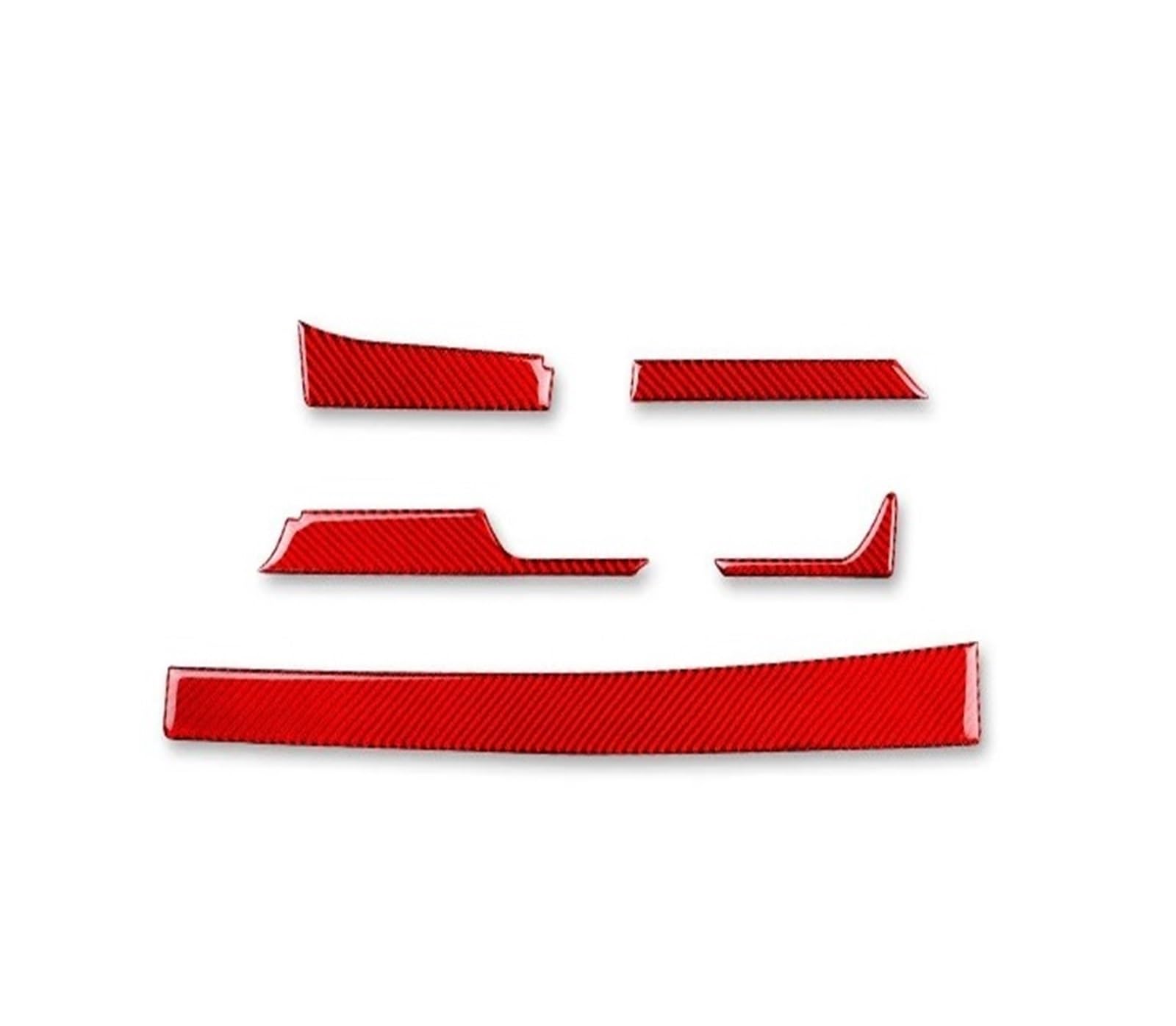 Car Interior Moulding Trim for Chevrolet for Camaro 2016-2023 Accessories Interior Center Console Sticker Real Soft Carbon Fiber Interior Accessories(Red Carbon Fiber)