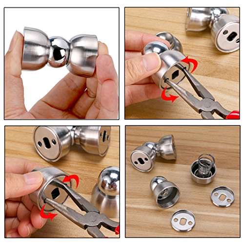 Sumnacon Powerful Magnetic Doorstop - 2 Pcs Stainless Steel Mini Door Stopper, Heavy Duty Magnetism Door Holder For Bedroom Bathroom Kitchen Home Office #TOP1