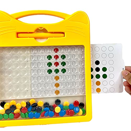 Image of Magpad Dot | Includes 7 Double-Sided Picture Cards | with Magnetic Dots & Stylus | Kids Pattern Drawing Writing Board | STEM Learning Tool for Kids | Gifts for Kids