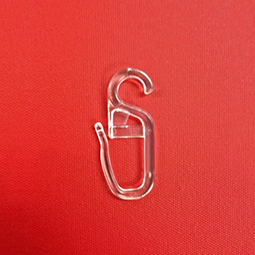Easy-Shadow - 100 Stück Faltenlegehaken mit 8 mm Öse für Gardinenringe Gardinenhaken Überklipshaken 8mm für Gardinenstangen Stilgarnituren - glasklar/transparent Cover