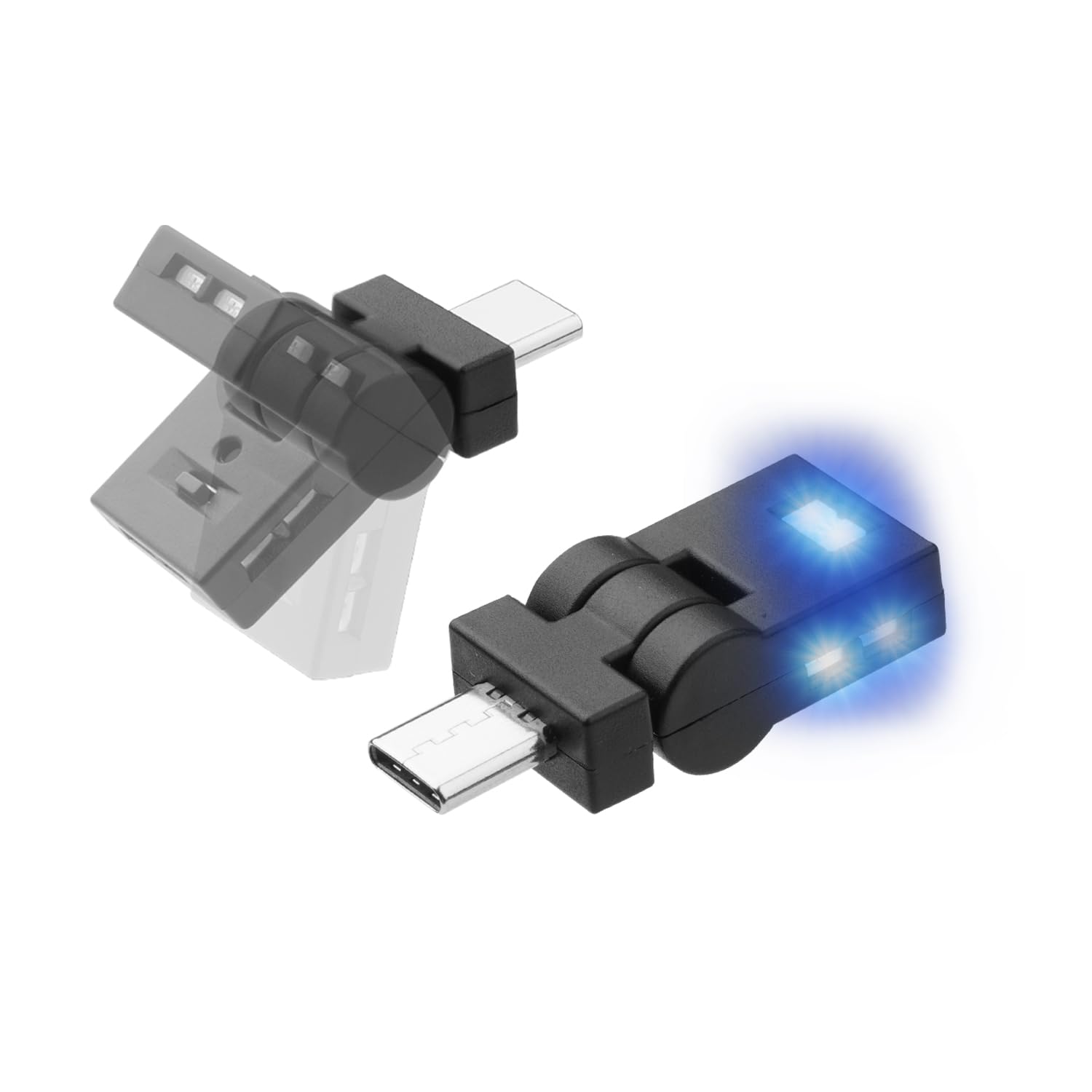 Virauto Type-C usb led 車内ライト 8色 照射方向切替 1…