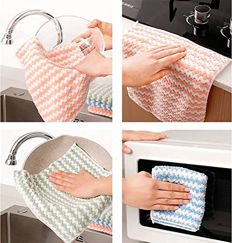 Kcrpm Usondeals Microfiber Cleaning Rag, Straseapoit Microfiber Cleaning Rag, Fast Drying Dish Rags For Cleaning (9.84 * 9.84In, 5Pcs) #TOP5