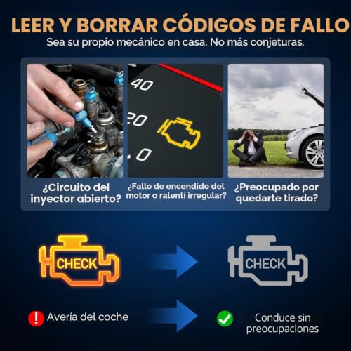 Foxwell Check Engine Light OBD2 escáner con borrado de códigos de fallo de motor 2