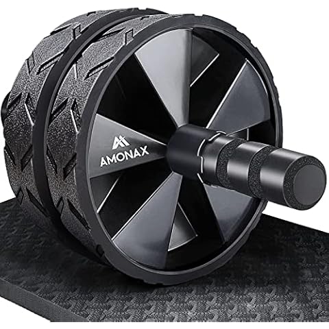 Amonax Ab Wheel Roller with Knee Mat Cover