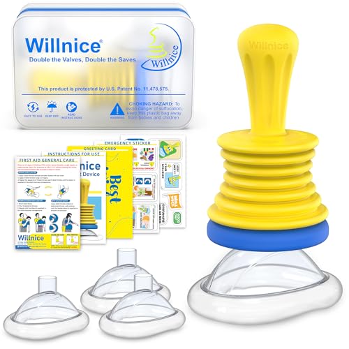 Image of Willnice Choking Rescue Device, Home and Travel Portable Choking Device, HSA FSA Eligible, 4 Sizes Choke Reliever Included to Meet The Needs of All Age Groups, Easy to Use and Can be Used Alone