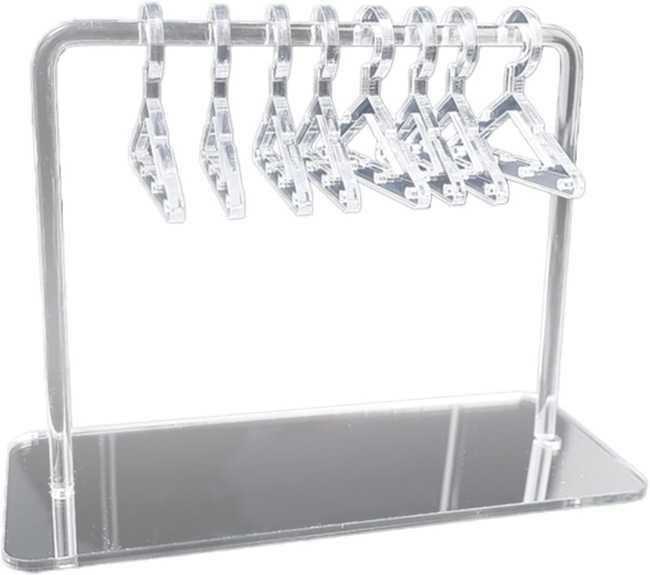 Coat Hanger Acrylic Earrings Stand Organizer Hanger Shape Tabletop Jewelry Display Holder for Earring Ear Stud Organizer