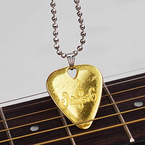 ABchat Metal Guitar Pick Necklace Zinc Alloy 1.2mm Thickness with Ball Chain (Color : Gold) - Les Beatles, Paul McCartney, John Lennon, RIngo Starr, George Harrison ABchat Metal Guitar Pick Necklace Zinc Alloy 1.2mm Thickness with Ball Chain (Color : Gold) – Image 5