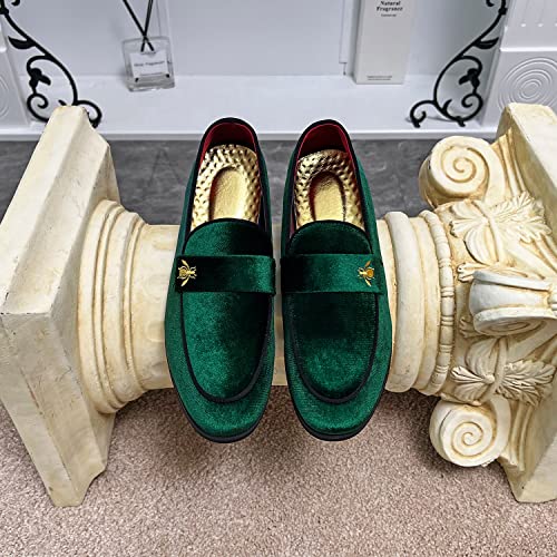 Image of FLQL Men's Luxury Penny Loafer Slip-On Velvet Shoes Party Dancing Shoes Suede Wedding Shoes Plus Size 7-13