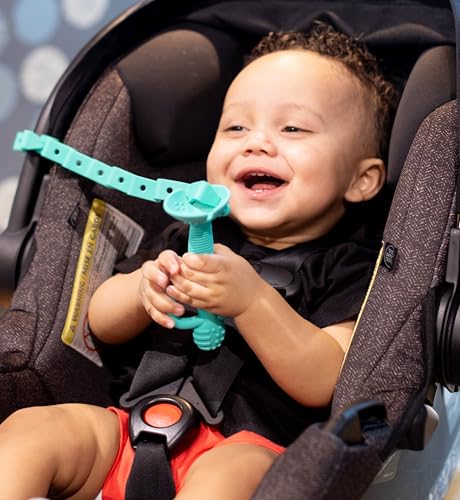 Image of Busy Baby Toy Bungee - Dishwasher Safe Toy Strap - 100% Food-Grade Silicone (Olive)