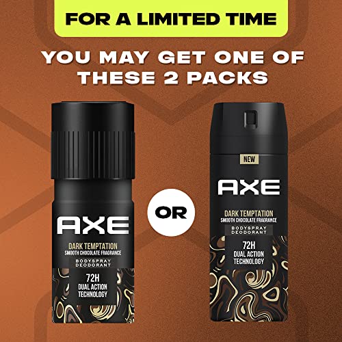 Image of Axe Gold Temptation Long Lasting Deodorant Bodyspray For Men, 215ml & Axe Dark Temptation Long Lasting Deodorant Bodyspray For Men, 150ml