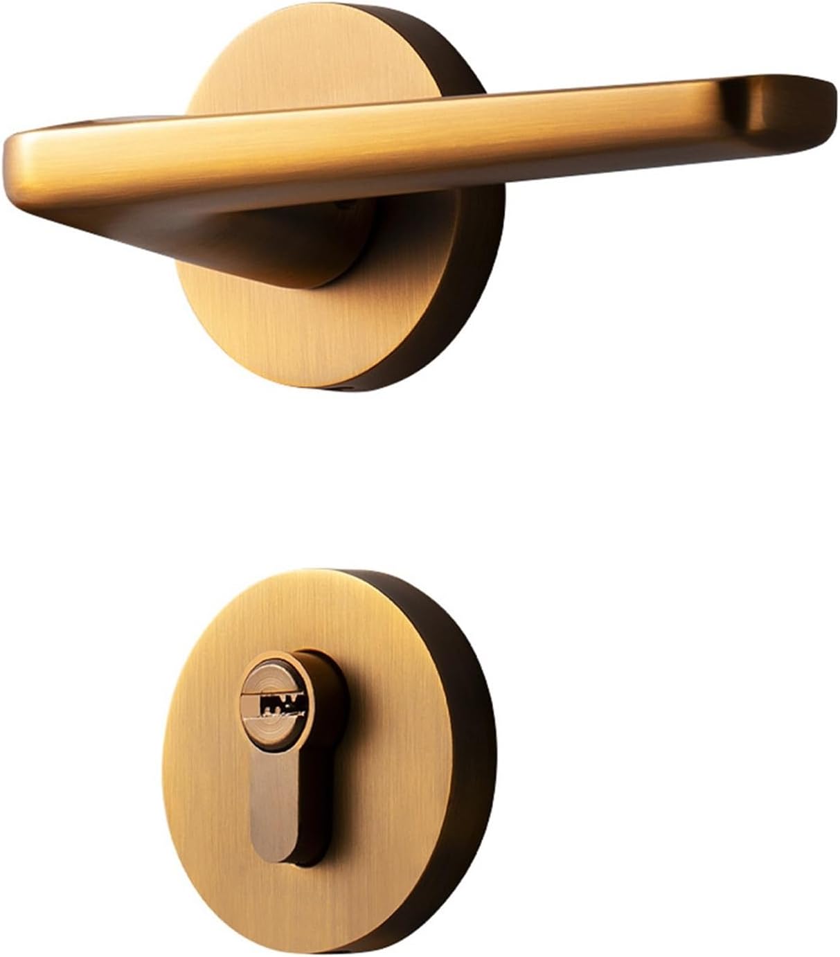 Lock Room Door Lock Indoor Bedroom Door Lock Yellow Bronze Split Lock Household American Simple Door Lock