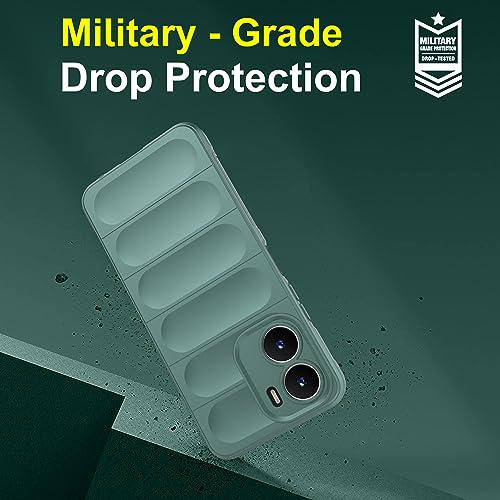 Image of Amazon Basics Back Case Cover for Vivo Y16 (Silicone Dark Green)